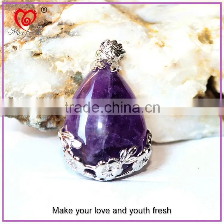 2016 fancy design drop quartz jewelry new coming drop necklace natural stone water drop pendant