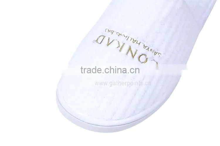 Cotton Fabric Warm Men Fancy Bedroom Custom Hotel Slippers