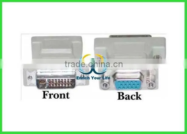 DVI 24+5 pin male to VGA female adapter connector converter M F DVI-I