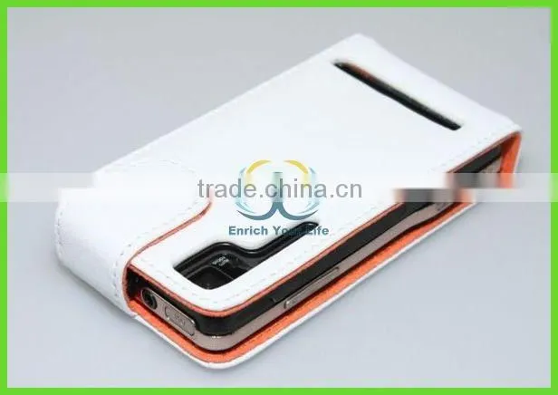 pure white wallet style leather cover for moto