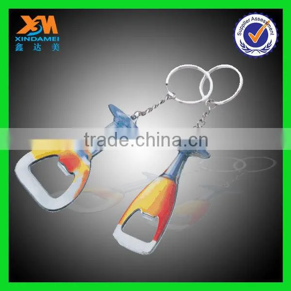 Wholesale custom good quality metal beer opener key chain