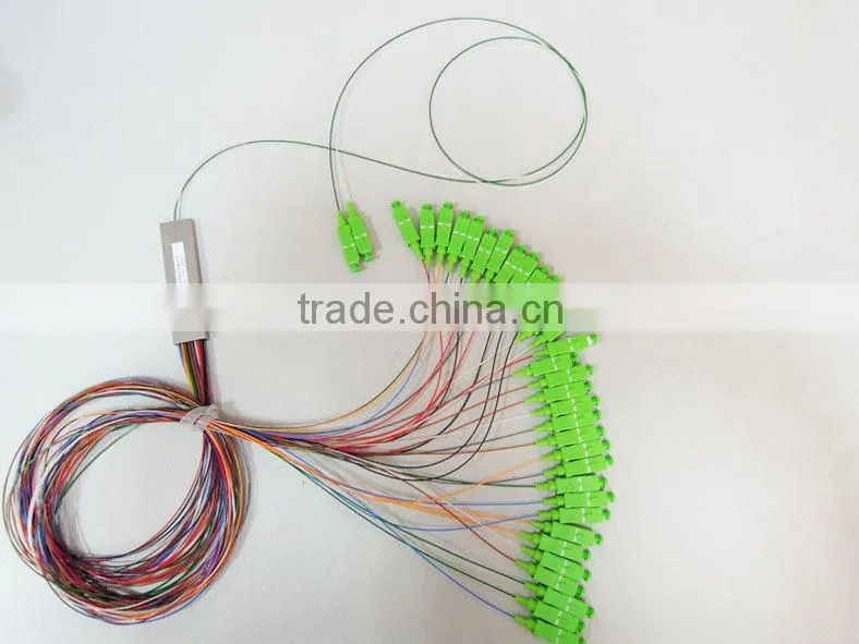CATV system use 0.9mm 1.5M 2x32 SC APC plc fiber optic splitter