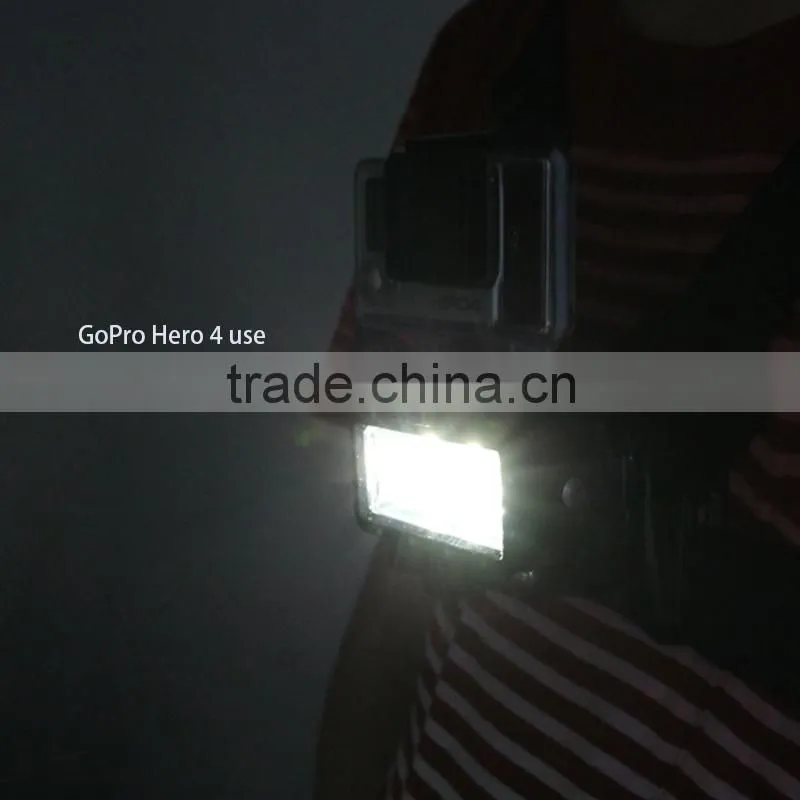 Telesin professional waterproof speedlite video LED light for Go Pro Hero3/3+/4 and SJ4000/5000