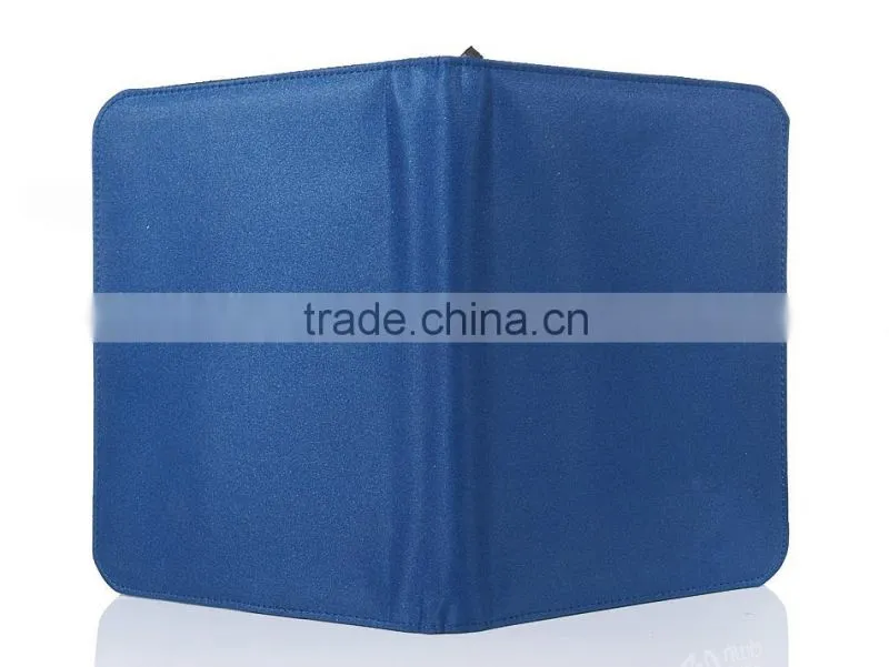 Waterproof Chief blue color genuine leather cover for notebook