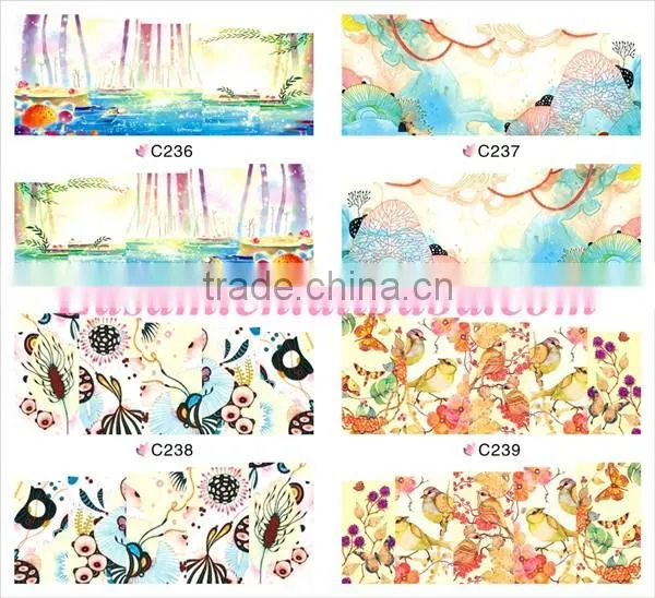 BLE nail stciker beautiful nail art water printing nail wrap C series