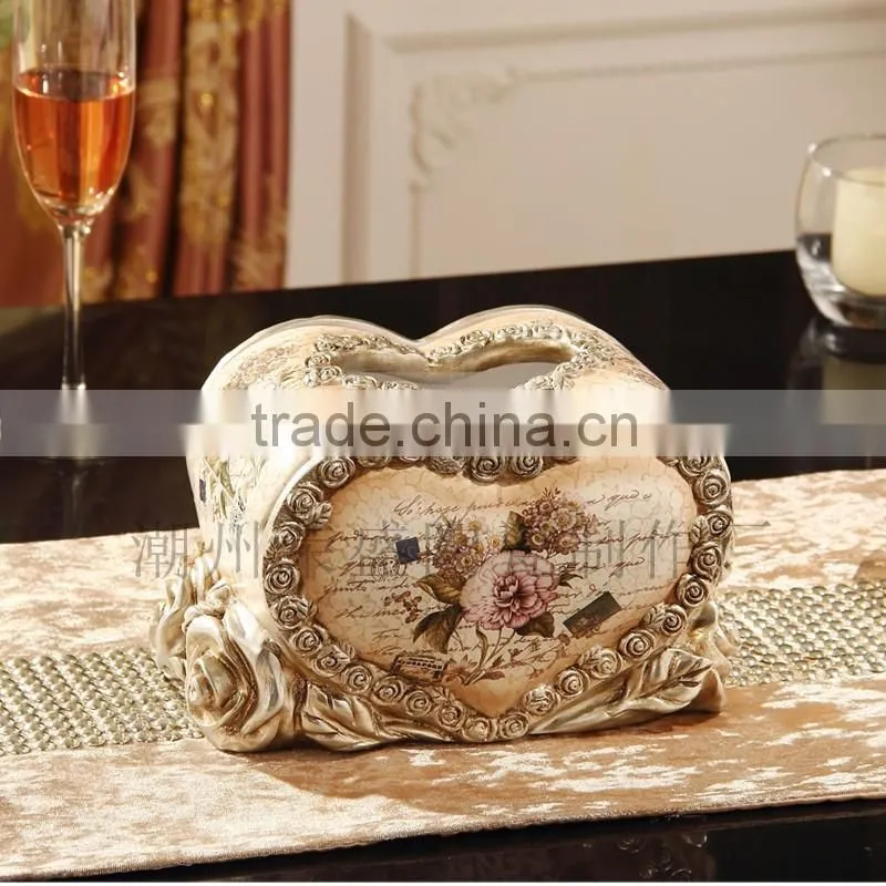 Elegant Ceramic Napkin Holder Heart Shape