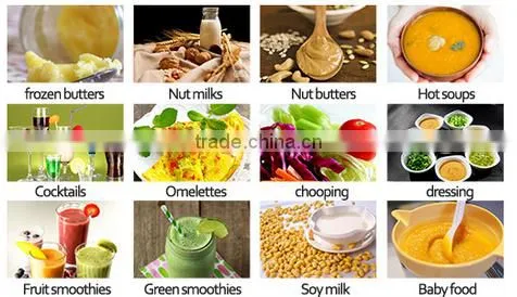 2L commercial food processor plastic blender machine