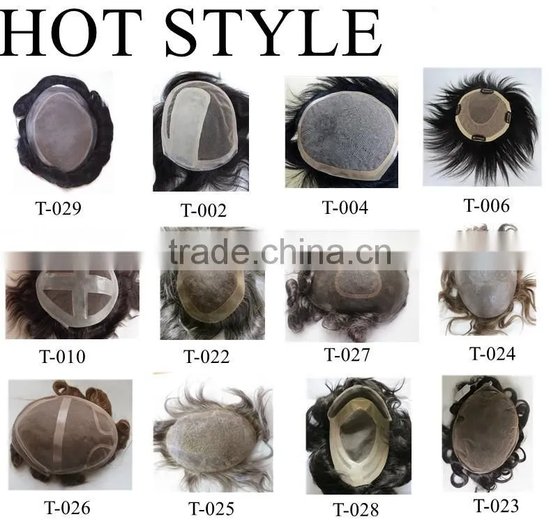 Toupee Type and Chinese Hair Human Hair Type man wig