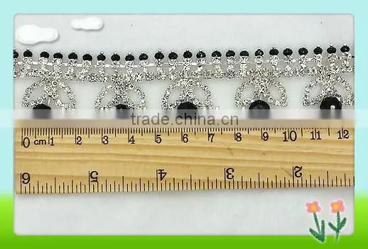 2015 Fashion bling rhinestone trimming for dress
