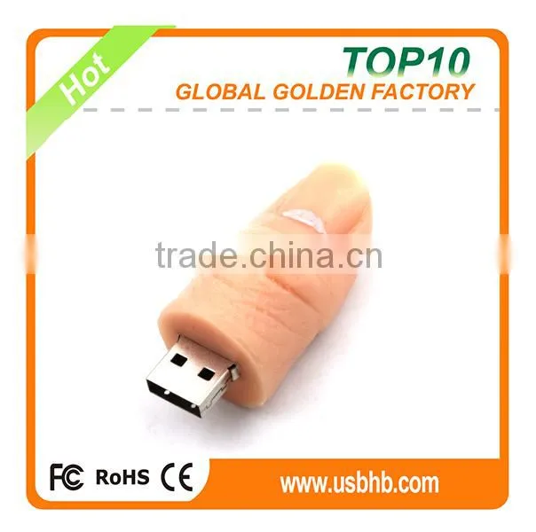 Wholesale mini gift novelty finger shape usb flash drive cartoon thumb usb pen drive