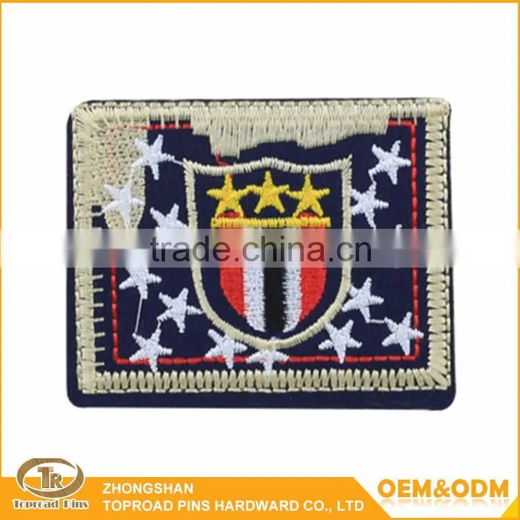 Wholesale cheap fashion design custom embroidery jacket patch dresses patch clothing patches