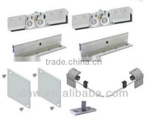 Aluminum sliding wooden door system