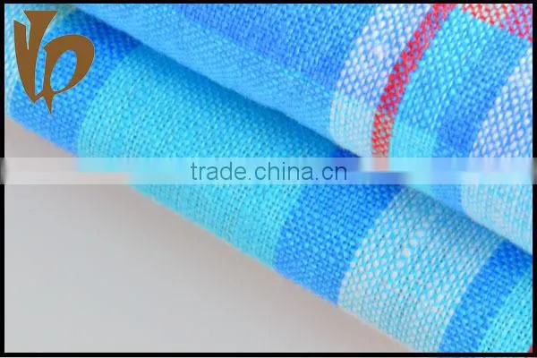 pure linen fabric for india style wholesale plaid shirts