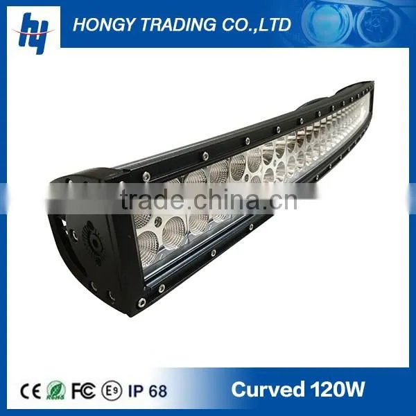 IP68 unique curved 20 inch double row 120w led light bar car