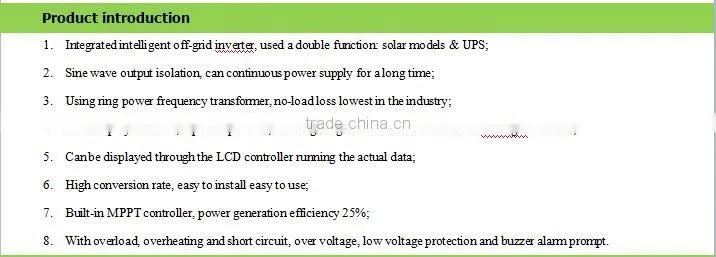 1000W solar inverter grid tie solar inverter hybrid solar inverter