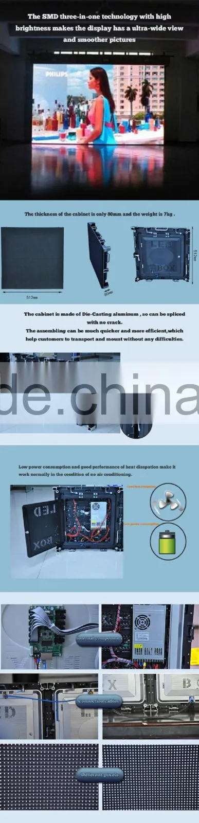 P4 Indoor SMD full color LED display screen