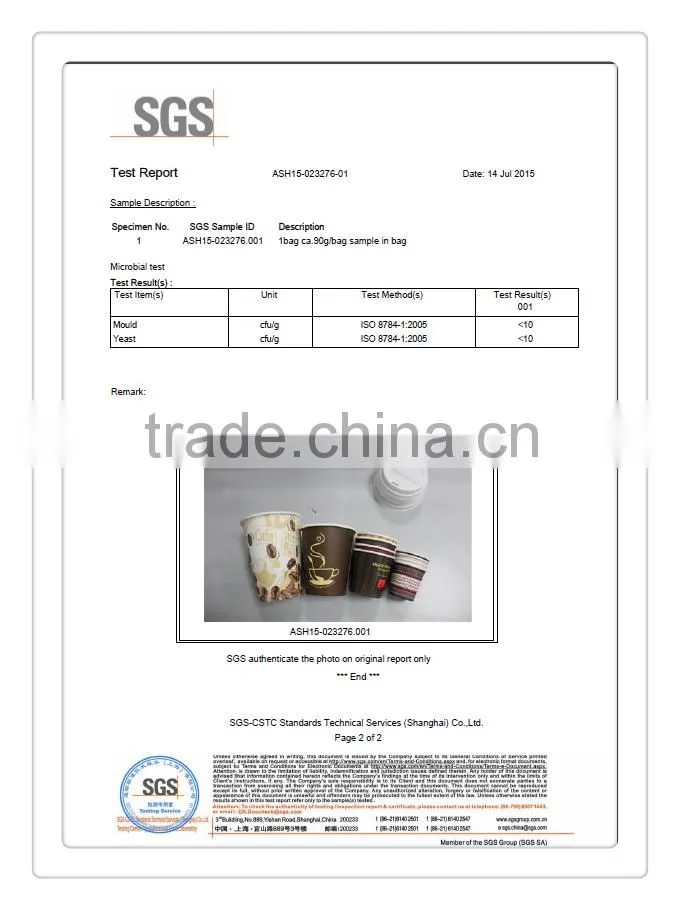 PE coated paper