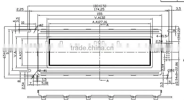240*64 lcd blue on white graphic 240x64 lcd screen