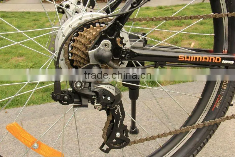 26"electric mountain bike pedelec bicycle SHIMANO 7 SPEED motor bicycle with 36V 10 Li-ion battery