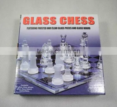 New arrival crystal glass chess for game souvenir (R-2007
