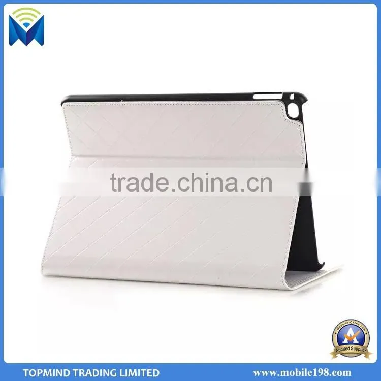 New Arrival Argyle Smart Book Style Wallet Leather Case for iPad Air 2