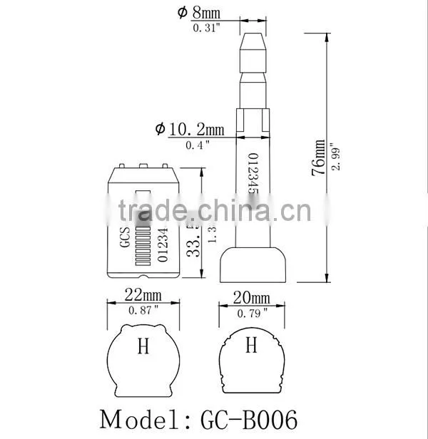Wholesale Products China Container Seal 17712 GC-B006