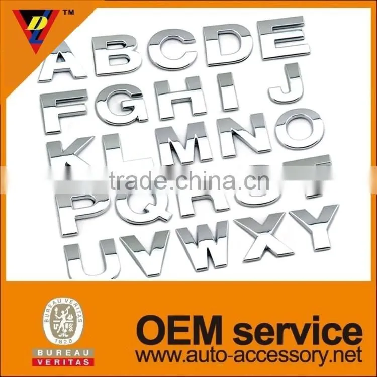 Wholesale chrome letters car sticker custom logo