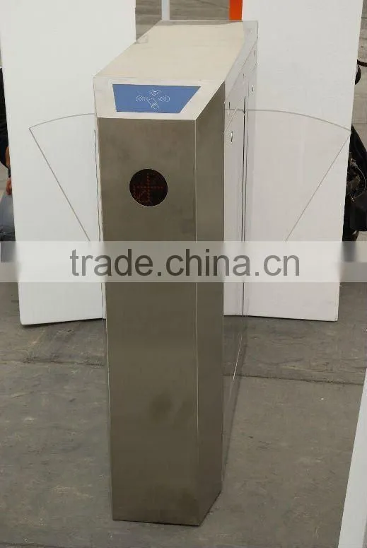 RFID interface CE certificate waist high bidirectional full automatic fast speed stainless steel access control flap turnstile