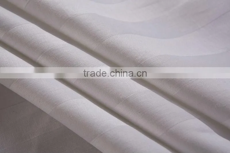 100%polyester White stripe Hotel bedding set twin , full, queen, king