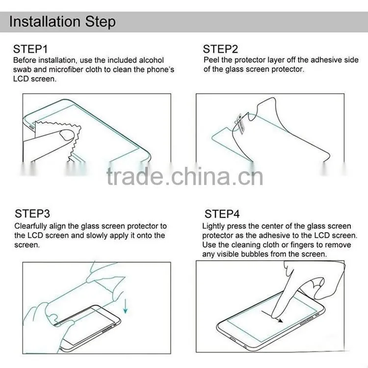 0.26mm 3d curved smart touch tempered glass screen protector for iPod touch 5