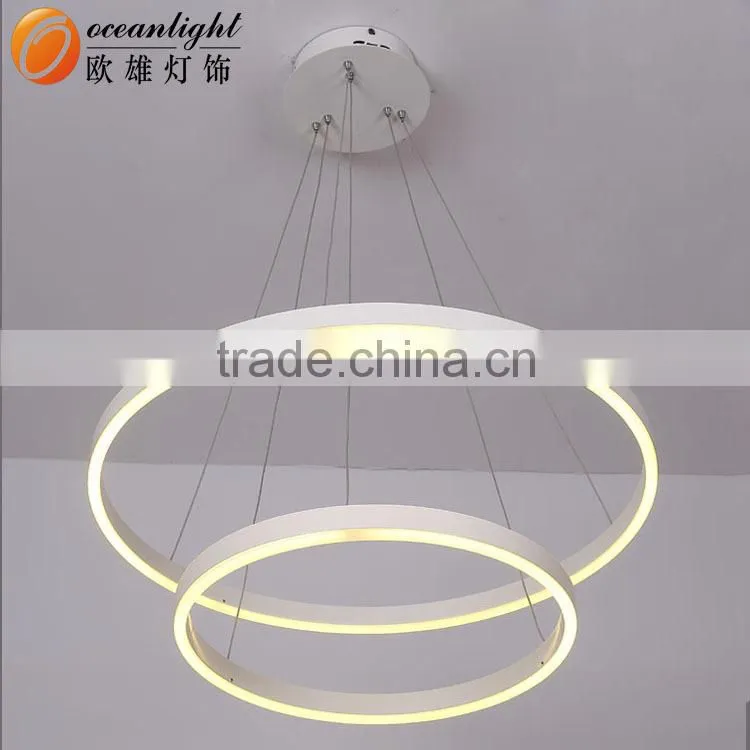 Pendant Chandelier Modern Acrylic Painted Light Four Circles Pendant Lamp OXD9972-4DW