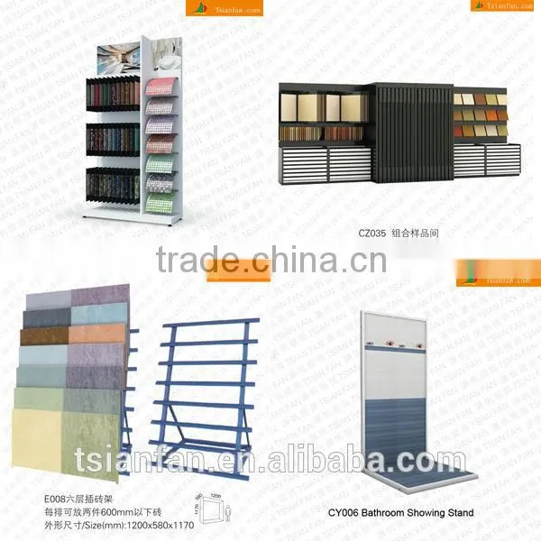 CF092 showroom mdf board furniture / Metamic tile display rack / page turning type rack