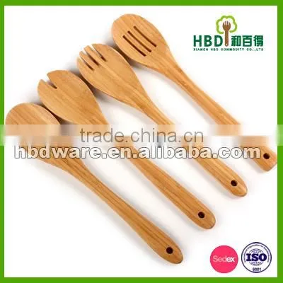 Bamboo kitchen utensils set,slotted spoon spatula,,wholesale