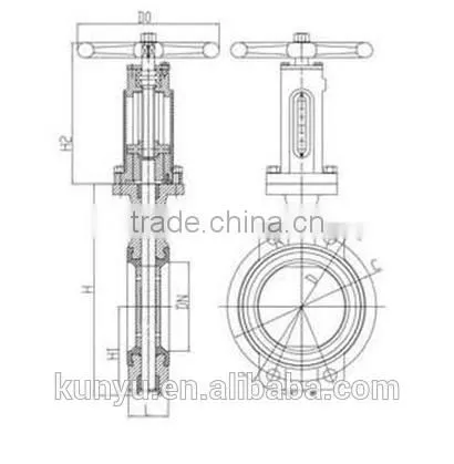 Screw Wafer-Type Midline butterfly manual valve