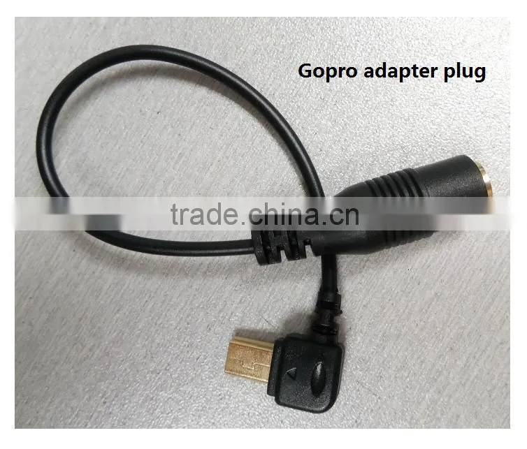Originally Gopro Adapter Microphone Plug , Gopro Camera Hero 3/3+/4 Adapter Connect with Recording Microphone