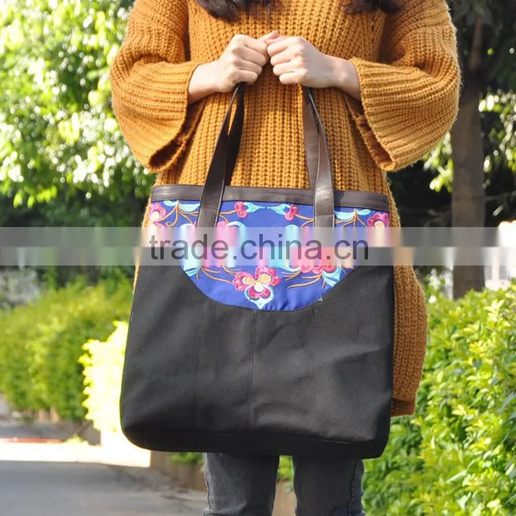 Luckybag Fancy Canvas Shopping hand bag wholesale women beautiful handbags,coloful lady shoulder bags