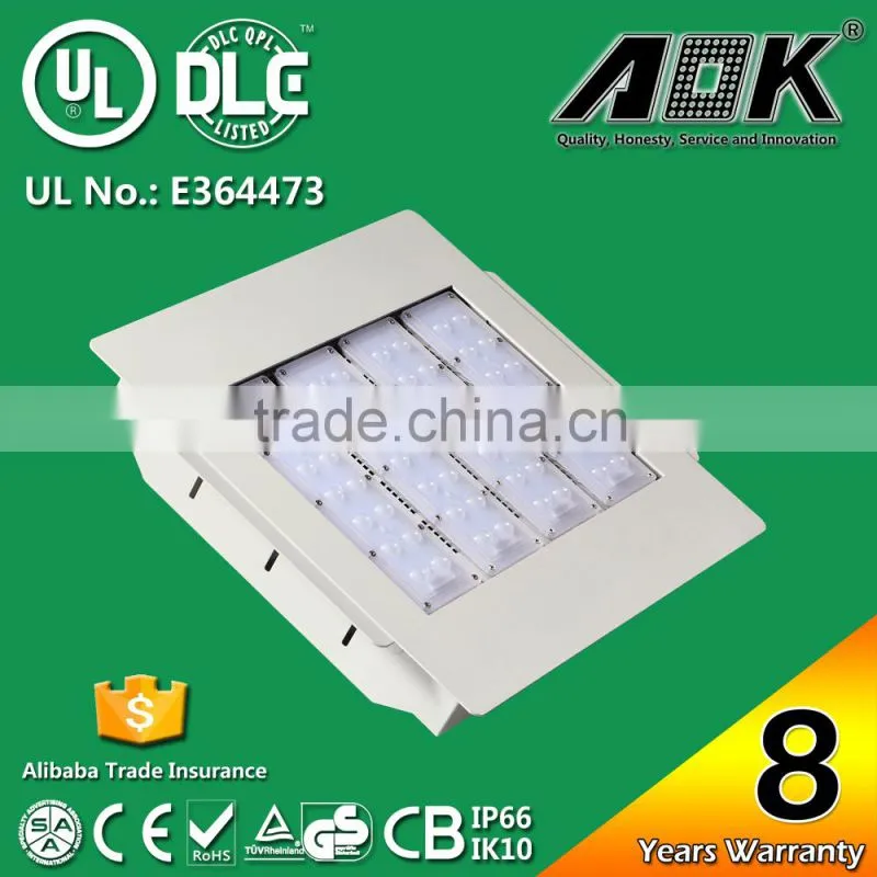 MW HLG Class 1 Drivers 160W Retrofit LED Recessed Canopy Light with 8 Years Warranty