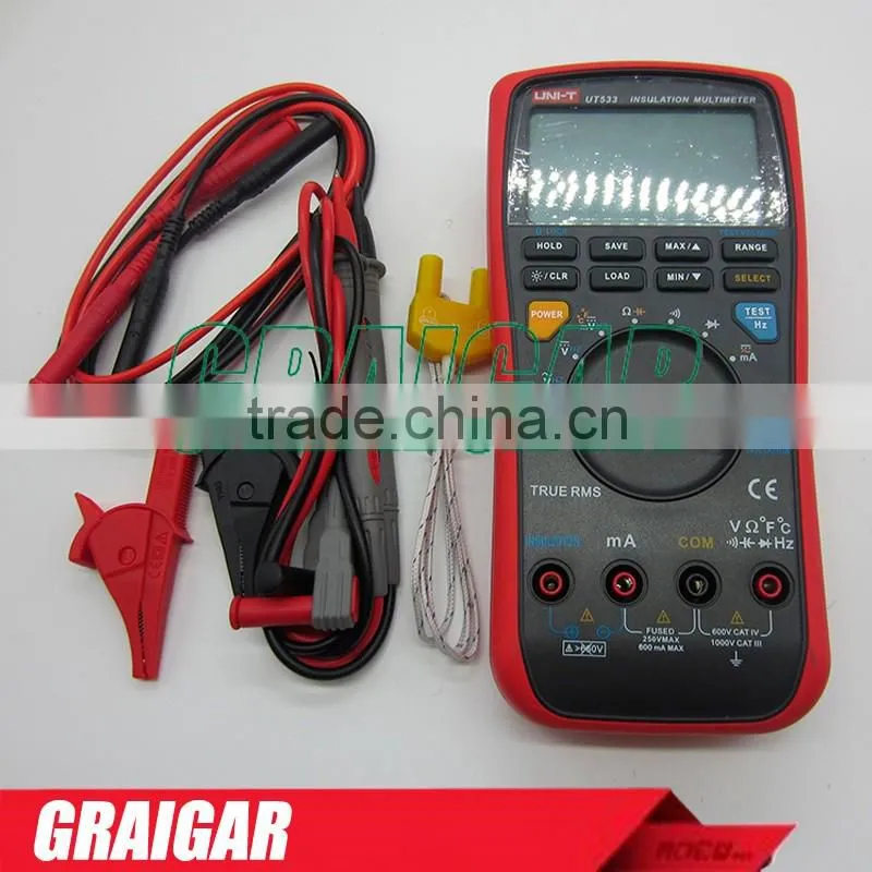 UNI-T UT533 RMS Auto 50~1000V Digital Multimeter Insulation Earth Resistance