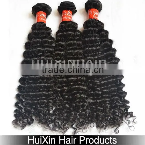 5A virgin brazilian human hair deep wave hair weft accept paypal