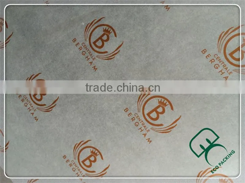 Custom cheap greaseproof paper oil proof burger wrapping paper