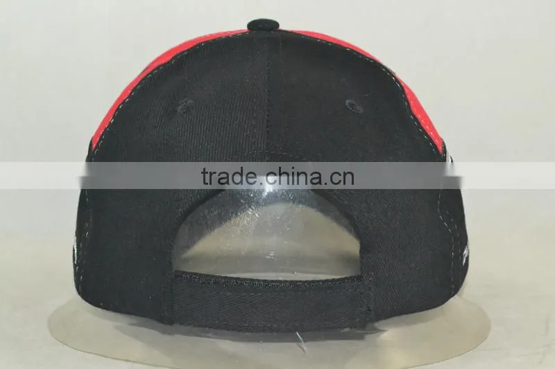 Professional custom 6 panel / / embroidered logo / 100% cotton/black baseball cap