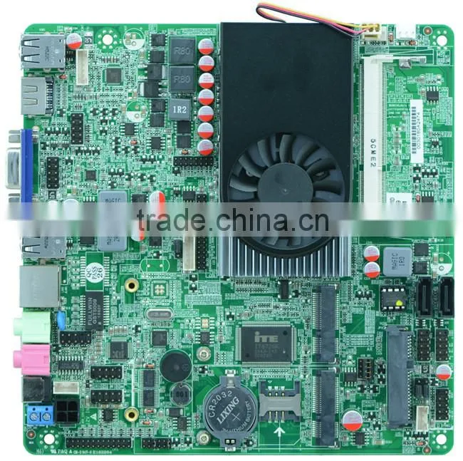 Intel POS mainboard Celeron 1037u fanless industrila motherboard for all in one pc 8*usb,2*com