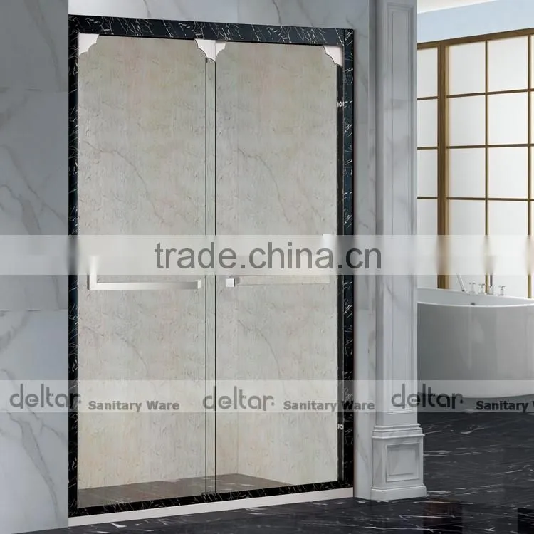 304 Stainless steel corner Shower room, Shower stall with circle arc glass Easy clean shower room