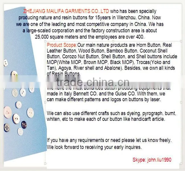 natural 2-holes/4-holes coconut buttons as garments accesories for cloting/ shirt