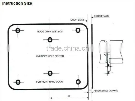 Electric control latch lock with double cylinder door lock for building,rent room