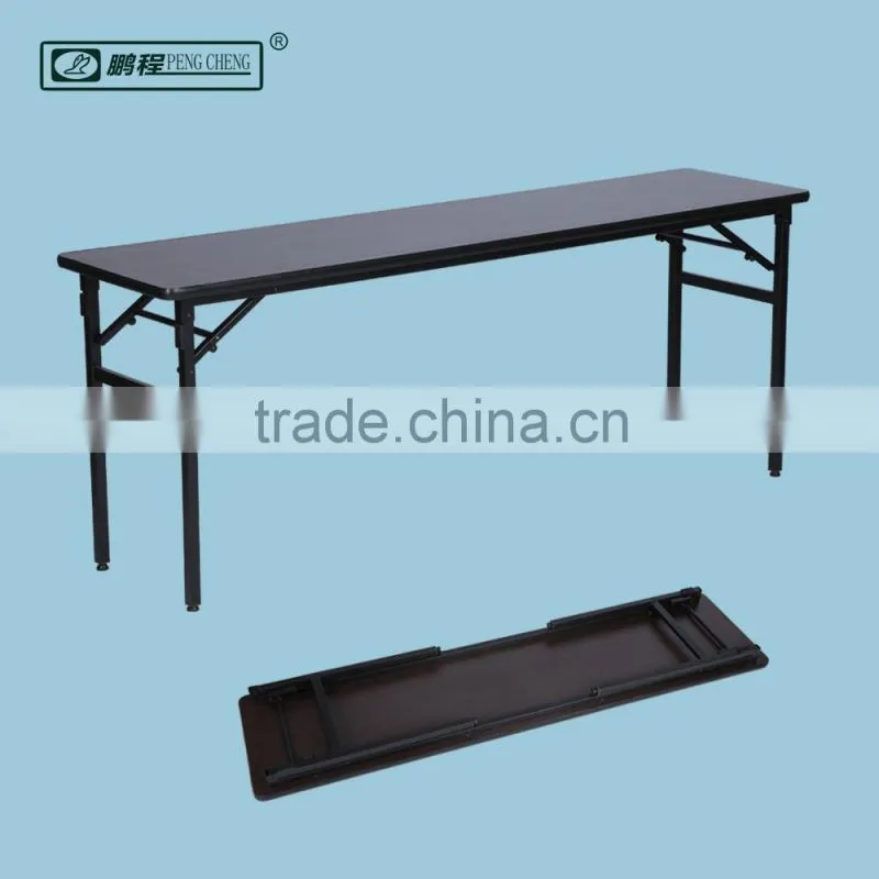 China Manufacturer Wooden Steel Base Folding Conference Table