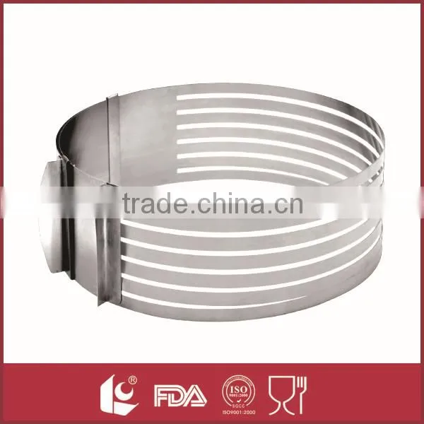 Bakeware telescopic stainless steel round cake mould ring shape