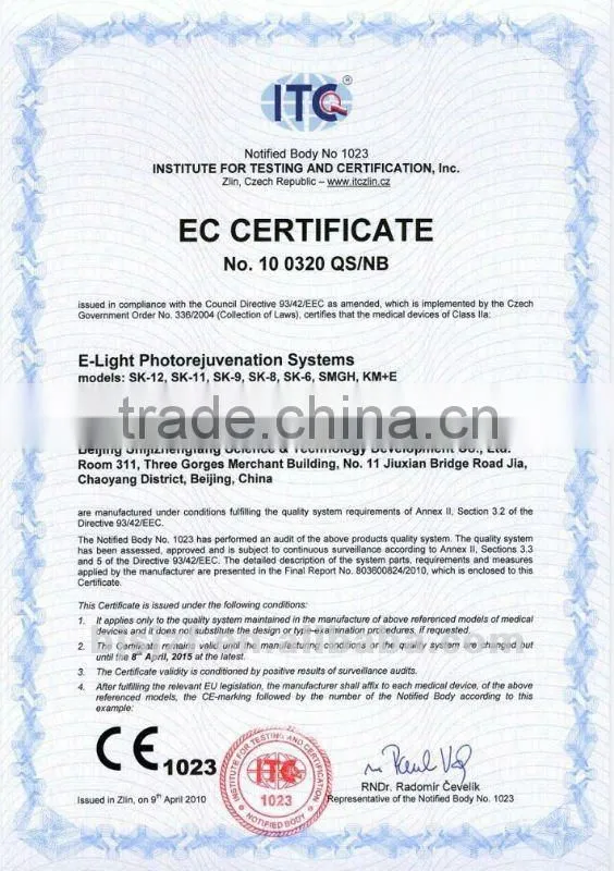 Fashion medical laser treatment equipment F5 with Medical CE with two handpiece