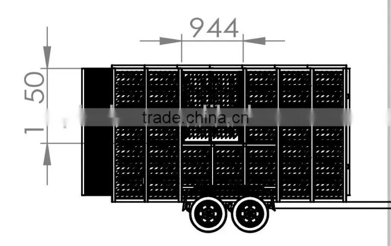 Powder coated galvanized Trash trailer