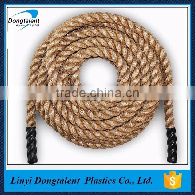 1.5inch 50ft black color polyester twisted battle rope for outdoor training